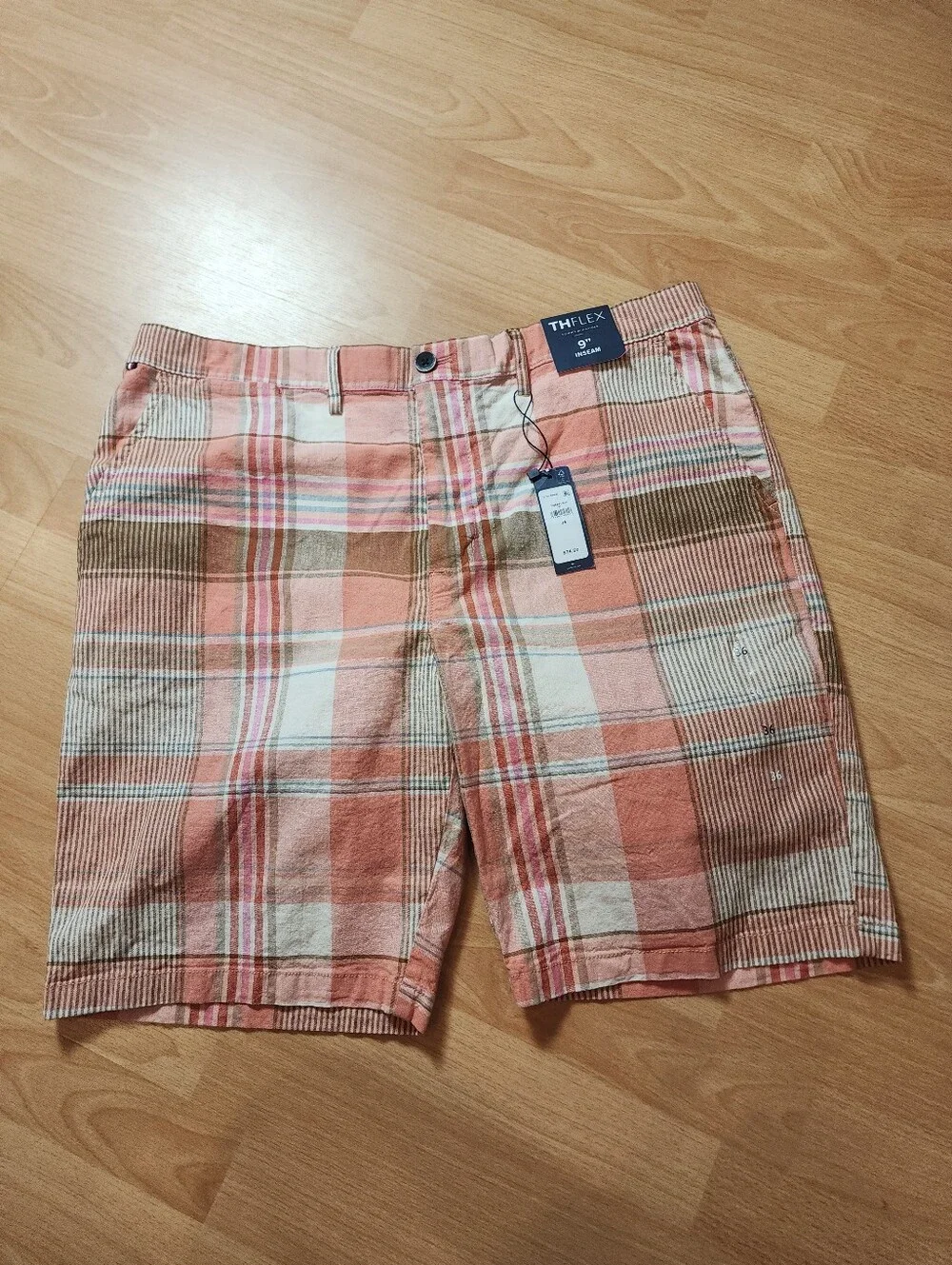 Linen Cotton NWT Tommy Hilfiger Plaid 9